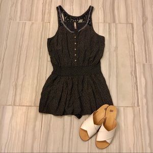 Free People Black Romper